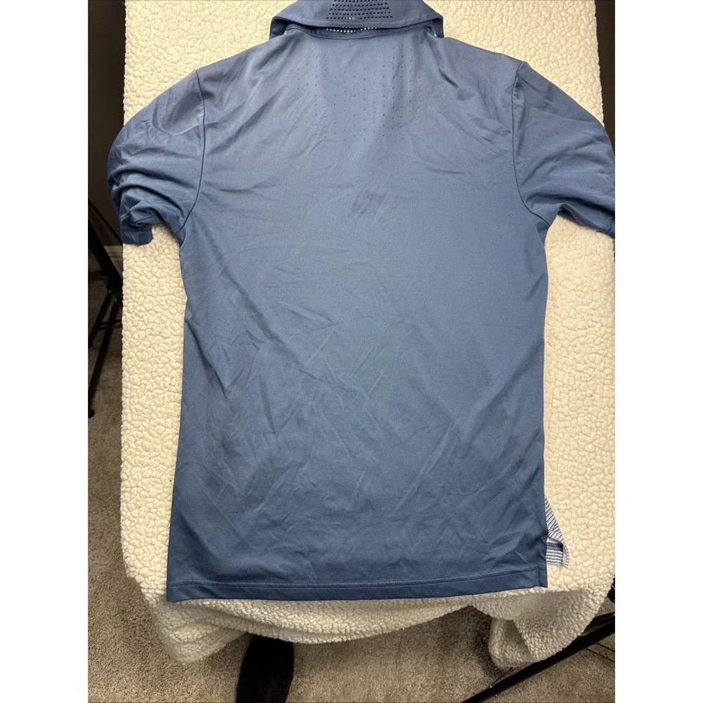 adidas Climachill Men's Polo Shirt Blue/Gray‎ S Short Sleeve Golf Breathable